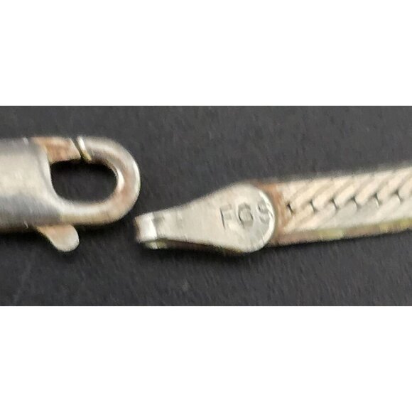 Vior 925 Sterling Silver Vntg Snake Chain Bracelet With Lobster Clasp Italy - Picture 6 of 10